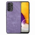 For Samsung Galaxy A72 5G Vintage Leather PC Back Cover Phone Case(Purple)