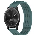 For GarminMove Trend 20mm Holes Breathable 3D Dots Silicone Watch Band(Olive Green)
