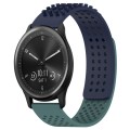 For Garmin Vivomove Sport 20mm Holes Breathable 3D Dots Silicone Watch Band(Midnight Blue+Olive Gree