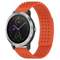 For Garmin Vivoactive 3 20mm Holes Breathable 3D Dots Silicone Watch Band(Orange)