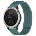 For Garmin Vivoactive 3 20mm Holes Breathable 3D Dots Silicone Watch Band(Olive Green)