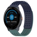 For Garmin Vivoactive3 Music 20mm Holes Breathable 3D Dots Silicone Watch Band(Midnight Blue+Olive G
