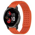 For Garmin Venu 2 Plus 20mm Holes Breathable 3D Dots Silicone Watch Band(Orange)