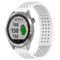 For Garmin Approach S40 20mm Holes Breathable 3D Dots Silicone Watch Band(White)