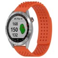 For Garmin Approach S40 20mm Holes Breathable 3D Dots Silicone Watch Band(Orange)