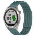 For Garmin Approach S40 20mm Holes Breathable 3D Dots Silicone Watch Band(Olive Green)