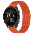 For Garmin Forerunner 245 20mm Holes Breathable 3D Dots Silicone Watch Band(Orange)