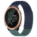 For Garmin Forerunner 645 20mm Holes Breathable 3D Dots Silicone Watch Band(Midnight Blue+Olive Gree