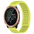 For Garmin Forerunner 645 Music 20mm Holes Breathable 3D Dots Silicone Watch Band(Lime Green)