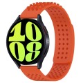 For Samsung Galaxy Watch 6 40mm 20mm Holes Breathable 3D Dots Silicone Watch Band(Orange)