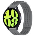For Samsung Galaxy Watch 6 40mm 20mm Holes Breathable 3D Dots Silicone Watch Band(Grey)