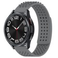 For Samsung Galaxy Watch 6 Classic 47mm 20mm Holes Breathable 3D Dots Silicone Watch Band(Grey)