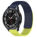For Samsung Galaxy Watch 6 Classic 47mm 20mm Holes Breathable 3D Dots Silicone Watch Band(Midnight B