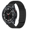 For Samsung Galaxy Watch 6 Classic 43mm 20mm Holes Breathable 3D Dots Silicone Watch Band(Black)