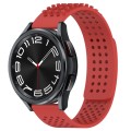 For Samsung Galaxy Watch 6 Classic 43mm 20mm Holes Breathable 3D Dots Silicone Watch Band(Red)