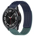 For Samsung Galaxy Watch 6 Classic 43mm 20mm Holes Breathable 3D Dots Silicone Watch Band(Midnight B