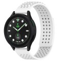 For Samsung Galaxy watch 5 Pro Golf Edition 20mm Holes Breathable 3D Dots Silicone Watch Band(White)