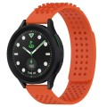 For Samsung Galaxy watch 5 Pro Golf Edition 20mm Holes Breathable 3D Dots Silicone Watch Band(Orange