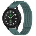 For Samsung Galaxy watch 5 Pro Golf Edition 20mm Holes Breathable 3D Dots Silicone Watch Band(Olive