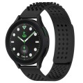 For Samsung Galaxy watch 5 Pro Golf Edition 20mm Holes Breathable 3D Dots Silicone Watch Band(Black)