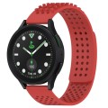 For Samsung Galaxy watch 5 Pro Golf Edition 20mm Holes Breathable 3D Dots Silicone Watch Band(Red)