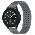 For Samsung Galaxy watch 5 Pro Golf Edition 20mm Holes Breathable 3D Dots Silicone Watch Band(Grey)