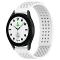 For Samsung Galaxy watch 5 Golf Edition 20mm Holes Breathable 3D Dots Silicone Watch Band(White)