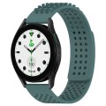 For Samsung Galaxy watch 5 Golf Edition 20mm Holes Breathable 3D Dots Silicone Watch Band(Olive Gree