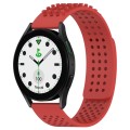 For Samsung Galaxy watch 5 Golf Edition 20mm Holes Breathable 3D Dots Silicone Watch Band(Red)