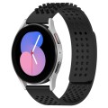 For Samsung Galaxy Watch 5  40mm 20mm Holes Breathable 3D Dots Silicone Watch Band(Black)