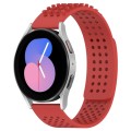 For Samsung Galaxy Watch 5  40mm 20mm Holes Breathable 3D Dots Silicone Watch Band(Red)