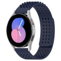 For Samsung Galaxy Watch 5  40mm 20mm Holes Breathable 3D Dots Silicone Watch Band(Midnight Blue)