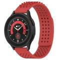 For Samsung Galaxy Watch 5 Pro  45mm 20mm Holes Breathable 3D Dots Silicone Watch Band(Red)