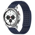 For Samsung  Galaxy Watch 4 Classic 42mm 20mm Holes Breathable 3D Dots Silicone Watch Band(Midnight