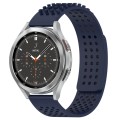For Samsung  Galaxy Watch 4 Classic 46mm 20mm Holes Breathable 3D Dots Silicone Watch Band(Midnight