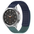 For Samsung  Galaxy Watch 4 Classic 46mm 20mm Holes Breathable 3D Dots Silicone Watch Band(Midnight