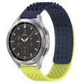 For Samsung  Galaxy Watch 4 Classic 46mm 20mm Holes Breathable 3D Dots Silicone Watch Band(Midnight