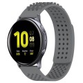 For Samsung Galaxy Watch Active 2 40mm 20mm Holes Breathable 3D Dots Silicone Watch Band(Grey)