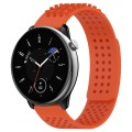 For Amazfit GTR Mini 20mm Holes Breathable 3D Dots Silicone Watch Band(Orange)