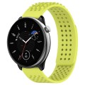 For Amazfit GTR Mini 20mm Holes Breathable 3D Dots Silicone Watch Band(Lime Green)