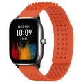 For Amazfit GTS 4 Mini 20mm Holes Breathable 3D Dots Silicone Watch Band(Orange)