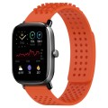 For Amazfit GTS 2 Mini 20mm Holes Breathable 3D Dots Silicone Watch Band(Orange)