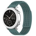 For Amazfit Pop 20mm Holes Breathable 3D Dots Silicone Watch Band(Olive Green)