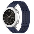 For Amazfit Pop 20mm Holes Breathable 3D Dots Silicone Watch Band(Midnight Blue)