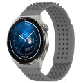 For Huawei Watch GT3 Pro 43mm 20mm Holes Breathable 3D Dots Silicone Watch Band(Grey)