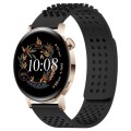 For Huawei Watch GT3 42mm 20mm Holes Breathable 3D Dots Silicone Watch Band(Black)