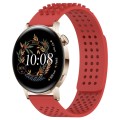 For Huawei Watch GT3 42mm 20mm Holes Breathable 3D Dots Silicone Watch Band(Red)