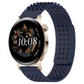For Huawei Watch GT3 42mm 20mm Holes Breathable 3D Dots Silicone Watch Band(Midnight Blue)