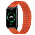 For Honor Watch ES 20mm Holes Breathable 3D Dots Silicone Watch Band(Orange)