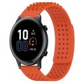 For Honor MagicWatch2 42mm 20mm Holes Breathable 3D Dots Silicone Watch Band(Orange)